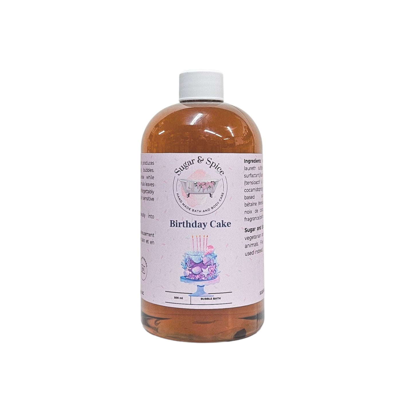 Birthday Cake fragranced Bubble Bath 500ml bottle