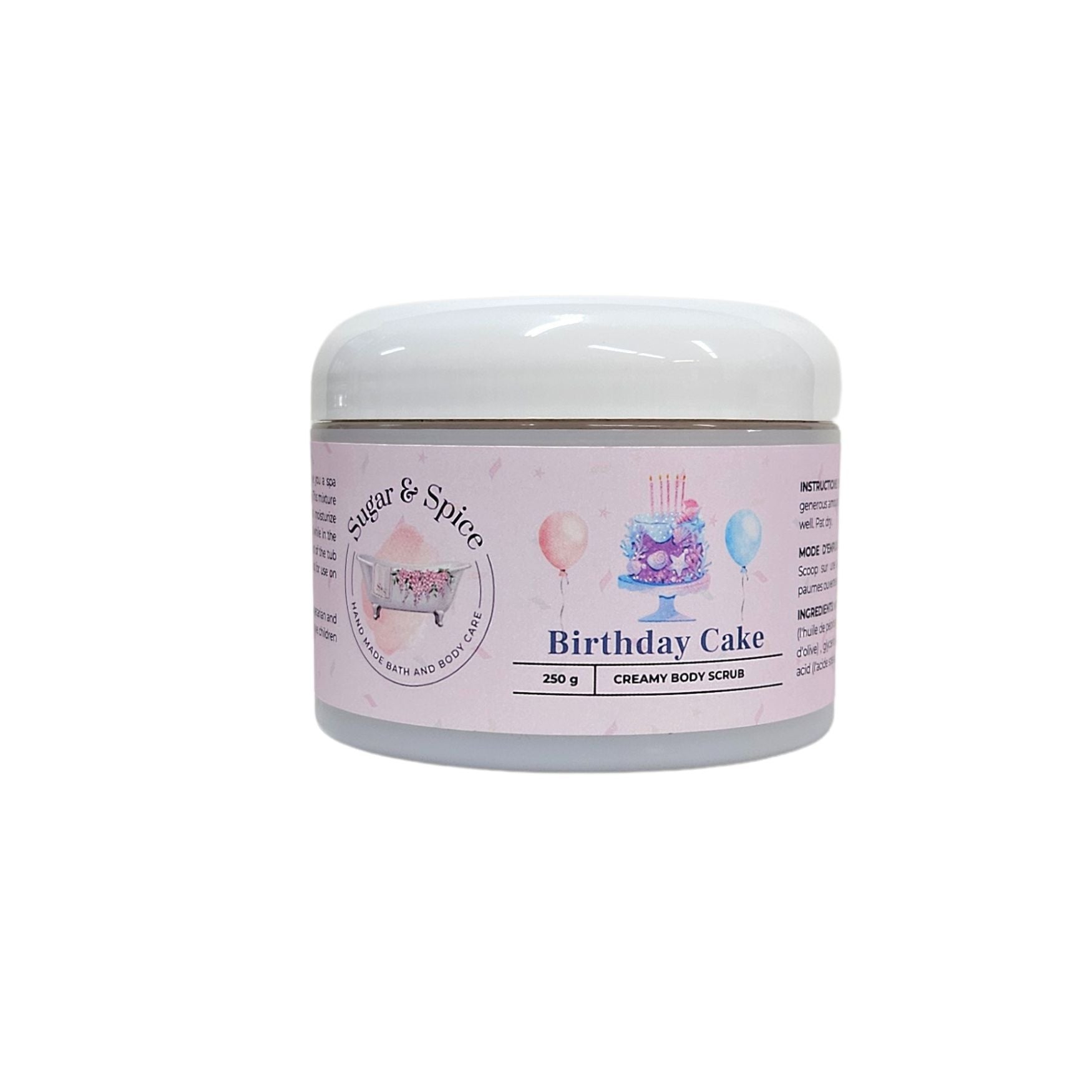 Birthday Cake fragranced body scrub