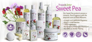 Sugar and Spice Bath and Body Care Sweet Pea Natural Products made in Canada Maple Ridge BC