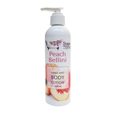 Peach Bellini Natural Hand and Body Lotion Sugar and Spice Bath and Body Maple Ridge BC