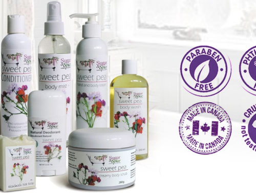 Sugar and Spice Bath and Body Care Sweet Pea Natural Products made in Canada Maple Ridge BC Banner
